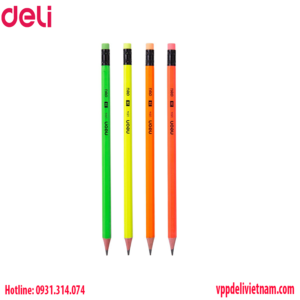 Bút Chì Neon Deli WU51400_2B Thân lục giác