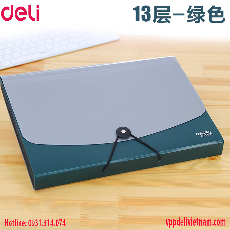 Cặp tài liệu Deli E5558 – Cặp hồ sơ 12 ngăn - Ảnh 2