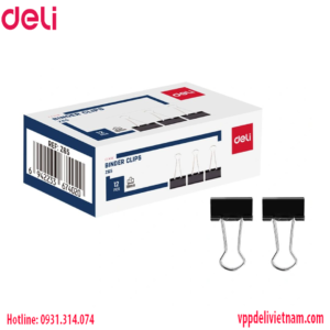 Kẹp bướm đen Deli EZ65 – 19mm