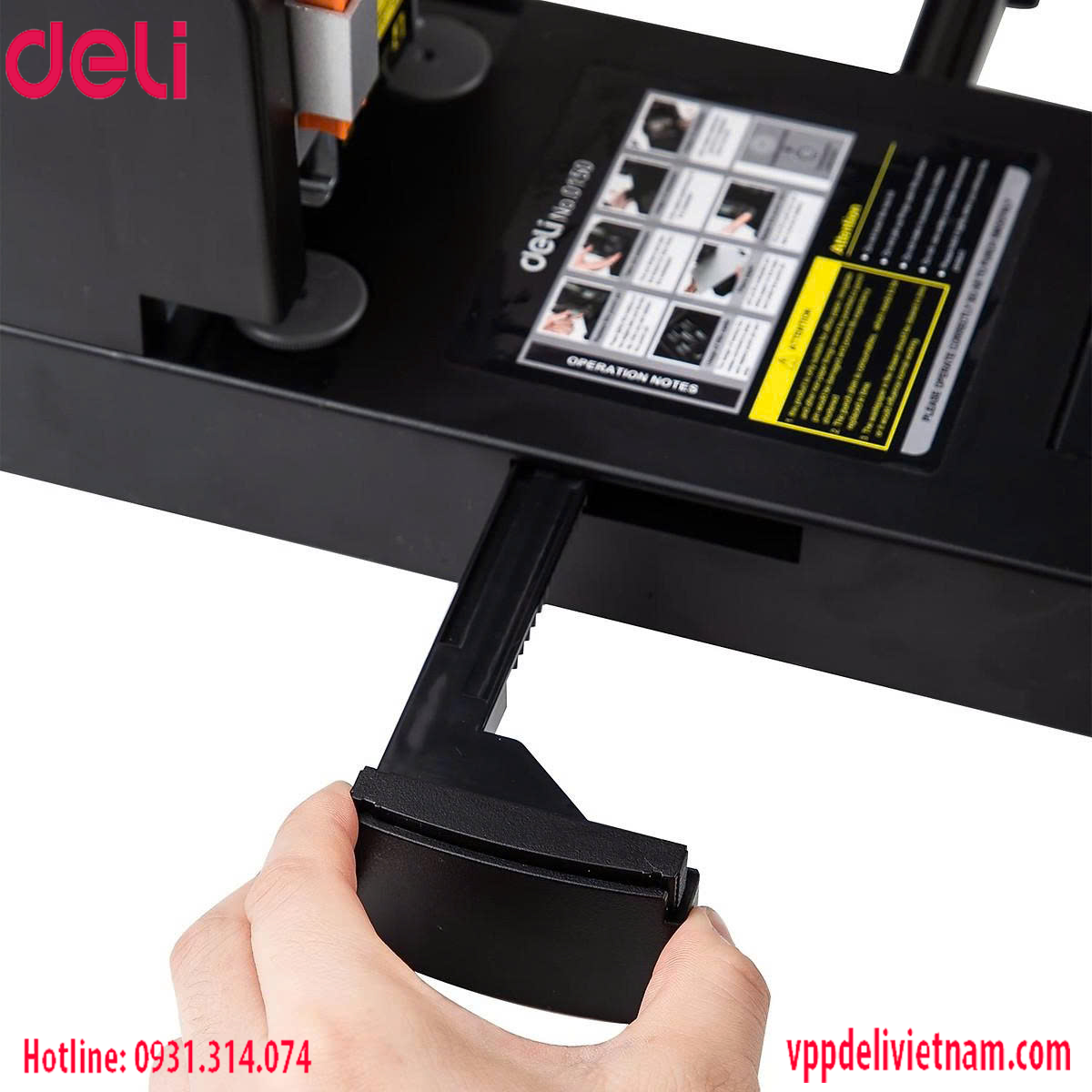 Máy đục lỗ đại 150 tờ Deli E0150 Màu đen - Ảnh 5