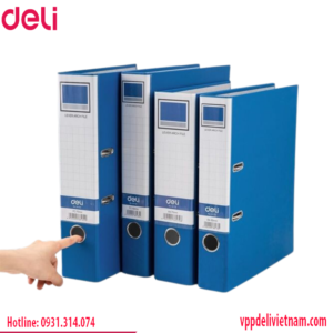 Bìa còng Deli 9cm CF849 – A4/F4 – Màu xanh