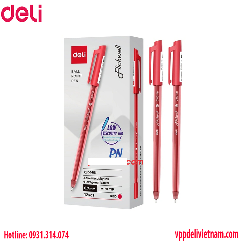 Bút bi giá rẻ Deli EQ100 đầu 0.7mm - Ảnh 3