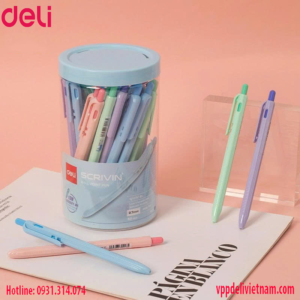 Bút bi dầu bấm Deli EQ107C 0.7mm