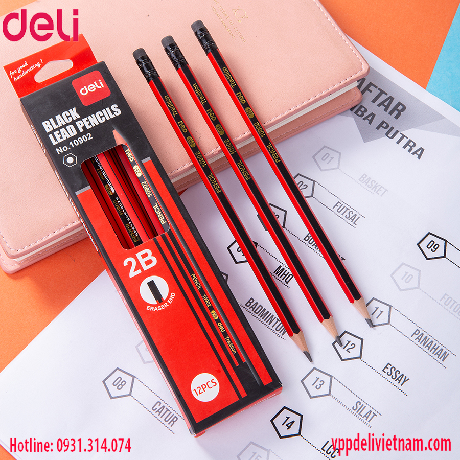Bút chì lục giác Deli E10902_2B - Ảnh 5