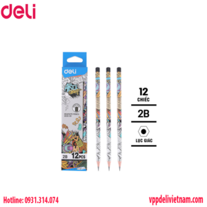 Bút chì Deli EU53300 - 2B thân lục giác