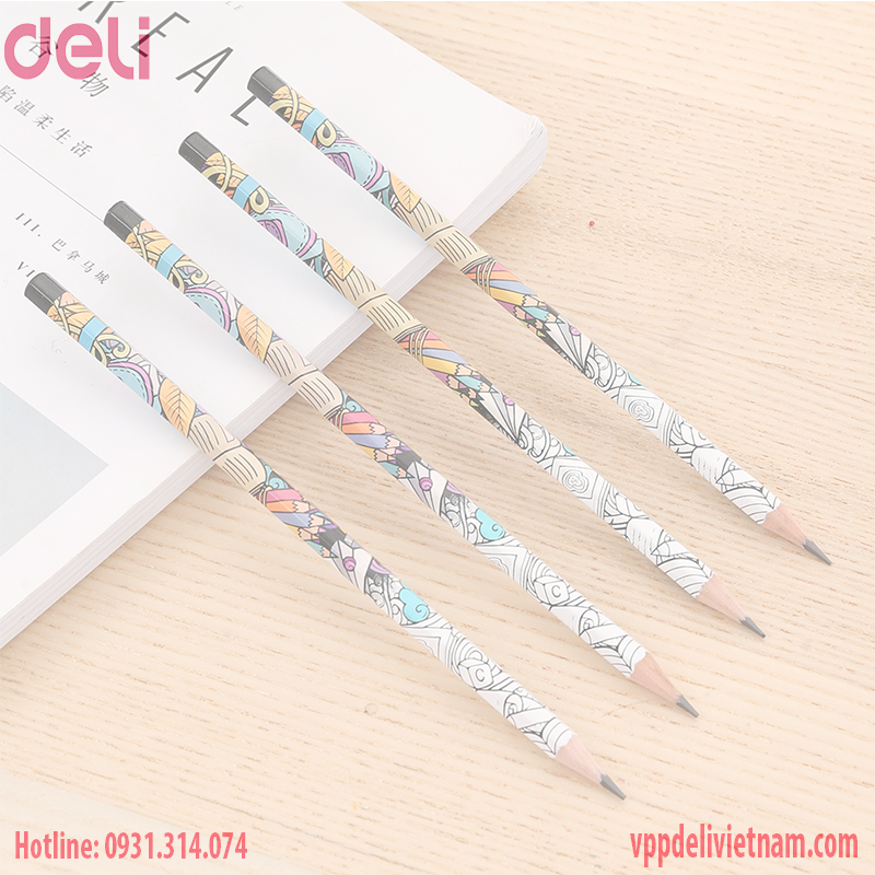 Bút chì Deli EU53300 - 2B thân lục giác - Ảnh 2