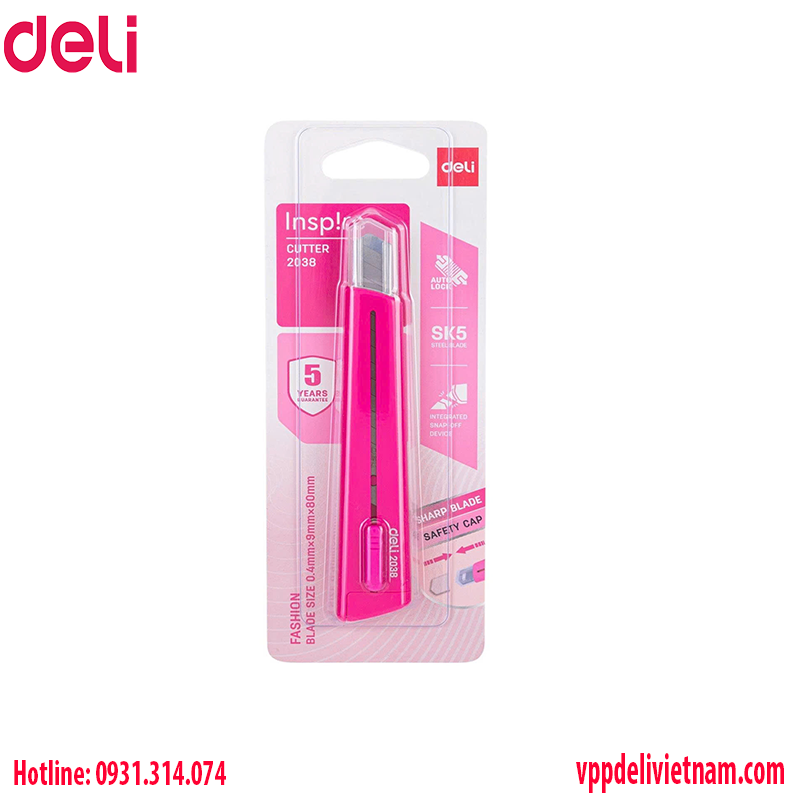 Dao rọc giấy nhỏ Deli E2038 – Lưỡi dao 9mm - Ảnh 2