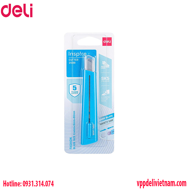 Dao rọc giấy nhỏ Deli E2038 – Lưỡi dao 9mm - Ảnh 6