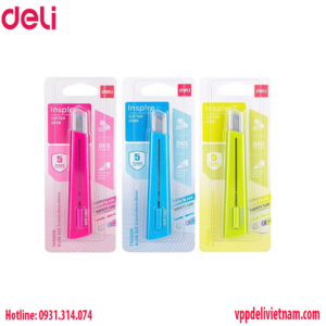 Dao rọc giấy nhỏ Deli E2038 –  Lưỡi dao 9mm