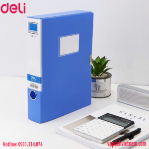 Bìa hộp 3.5cm Deli E31114-VN - màu xanh