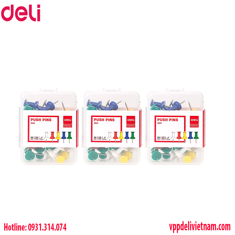 Ghim mũ nhựa Deli E0021_Nhiều màu - Ảnh 3