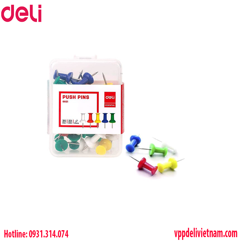 Ghim mũ nhựa Deli E0021_Nhiều màu