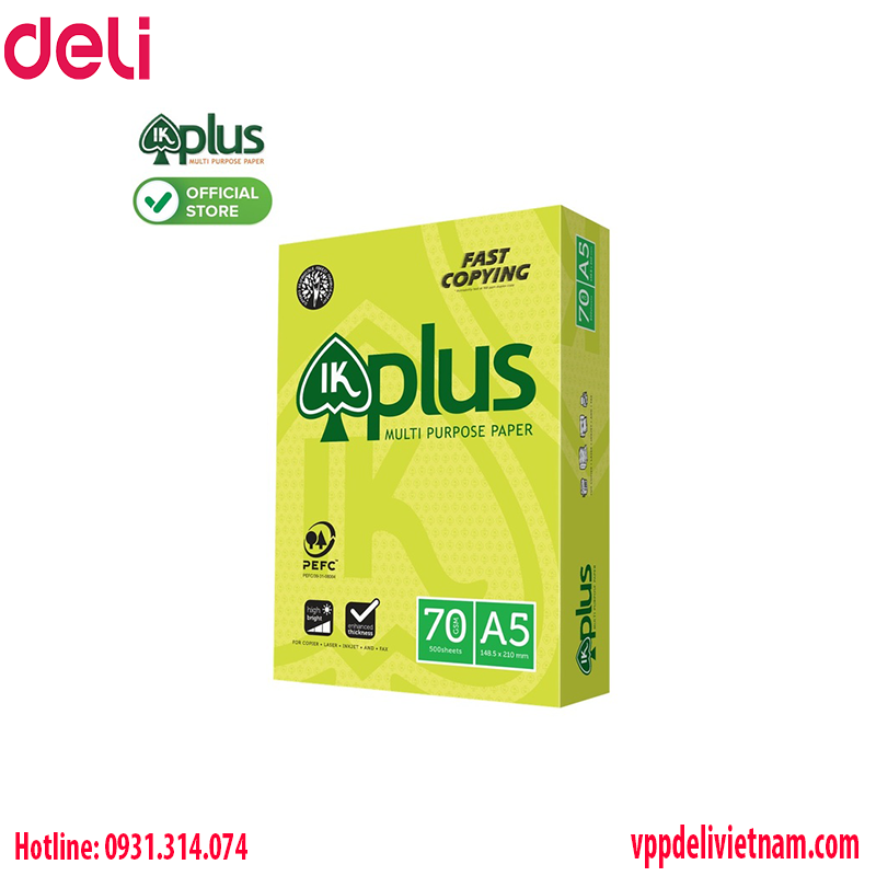 Giấy IK Plus A5 70gsm - 500 tờ