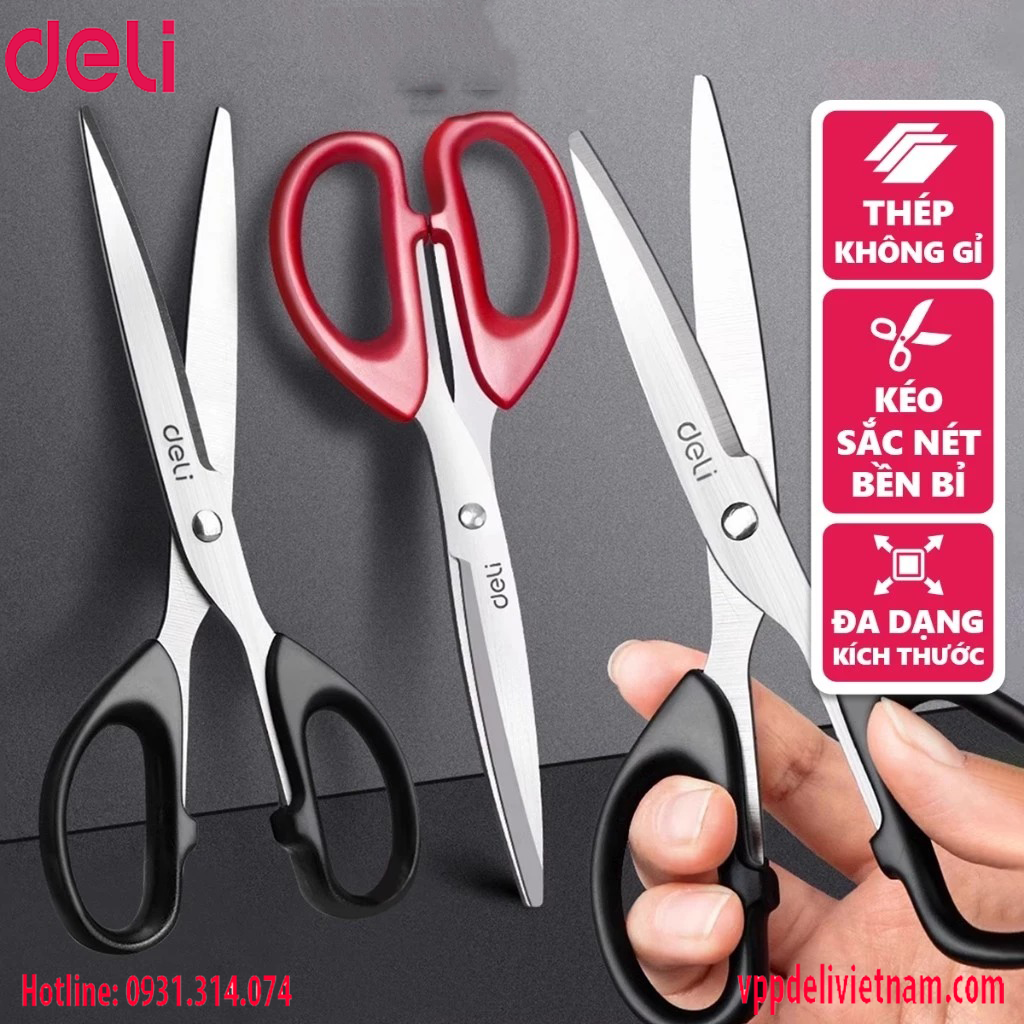 Kéo văn phòng Deli 6010-210mm - Ảnh 2