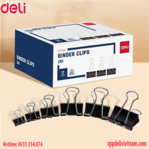 Kẹp bướm đen Deli EZ61 – 51mm