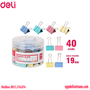 Kẹp bướm màu Deli E8555A - 19mm