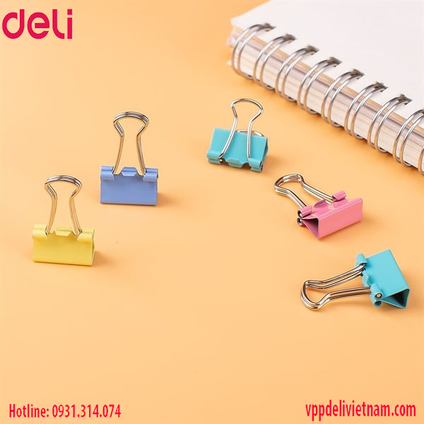 Kẹp bướm màu Deli E8552A – 41mm - Ảnh 6