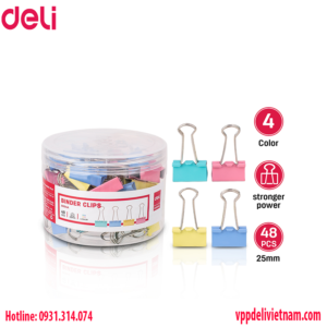Kẹp bướm màu Deli E8554A - 25mm