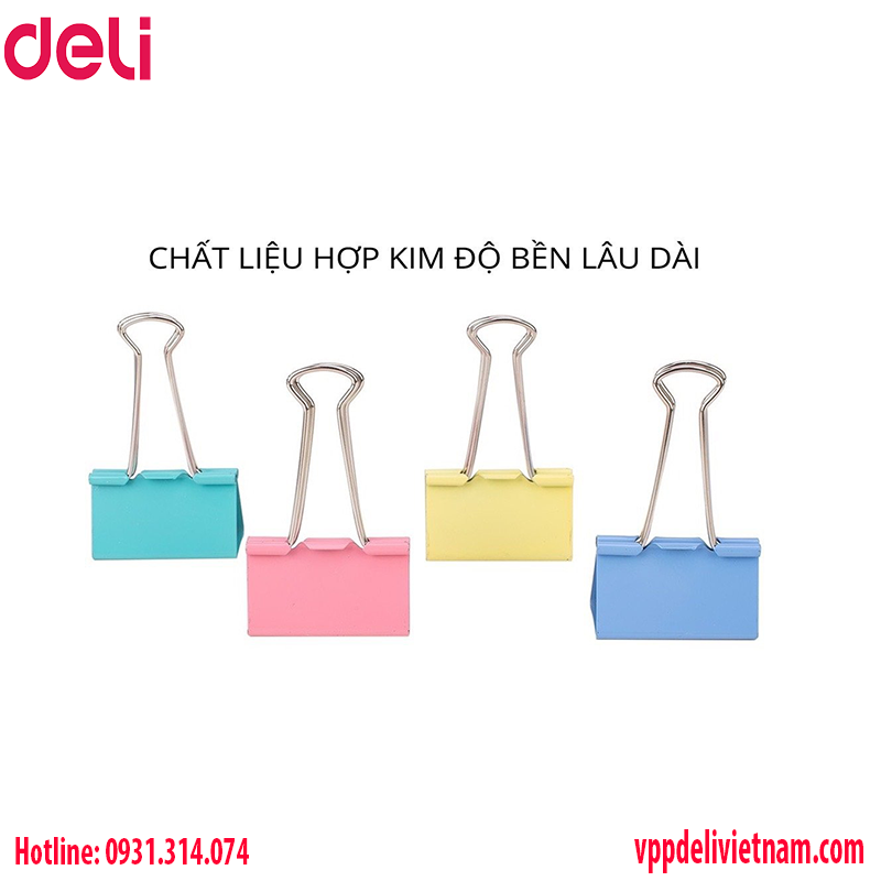 Kẹp bướm màu Deli E8552A – 41mm - Ảnh 4