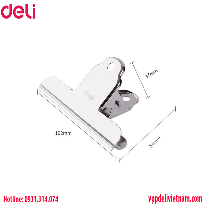Kẹp inox Deli 9532 – 102mm 3 cái/túi
