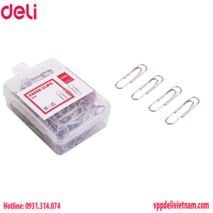 Kẹp giấy Deli E0025 – Màu bạc 25mm