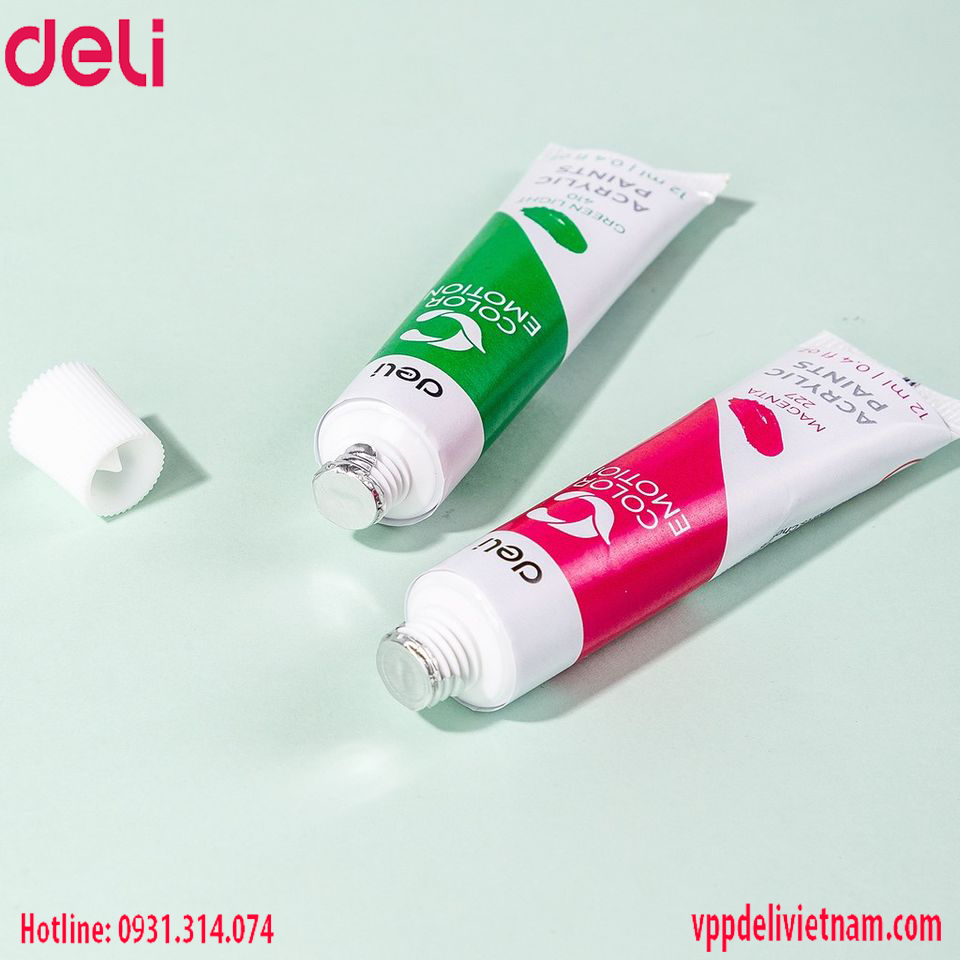 Màu acrylic Deli EC12-24 màu, 12ml - Ảnh 5