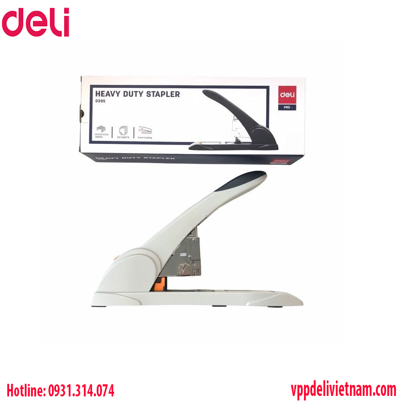 Máy bấm kim trợ lực Deli E0395 - Bấm 240 tờ