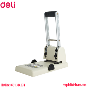 Máy Đục 2 Lỗ Đại Deli E0130 – Đục 100 Tờ Màu Trắng Xám