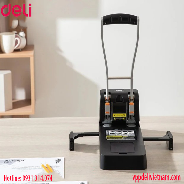 Máy đục lỗ đại 150 tờ Deli E0150 Màu đen - Ảnh 7