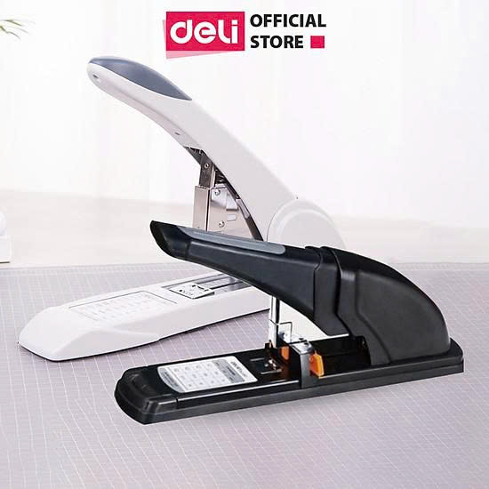 Máy bấm kim trợ lực Deli E0395 - Bấm 240 tờ - Ảnh 3
