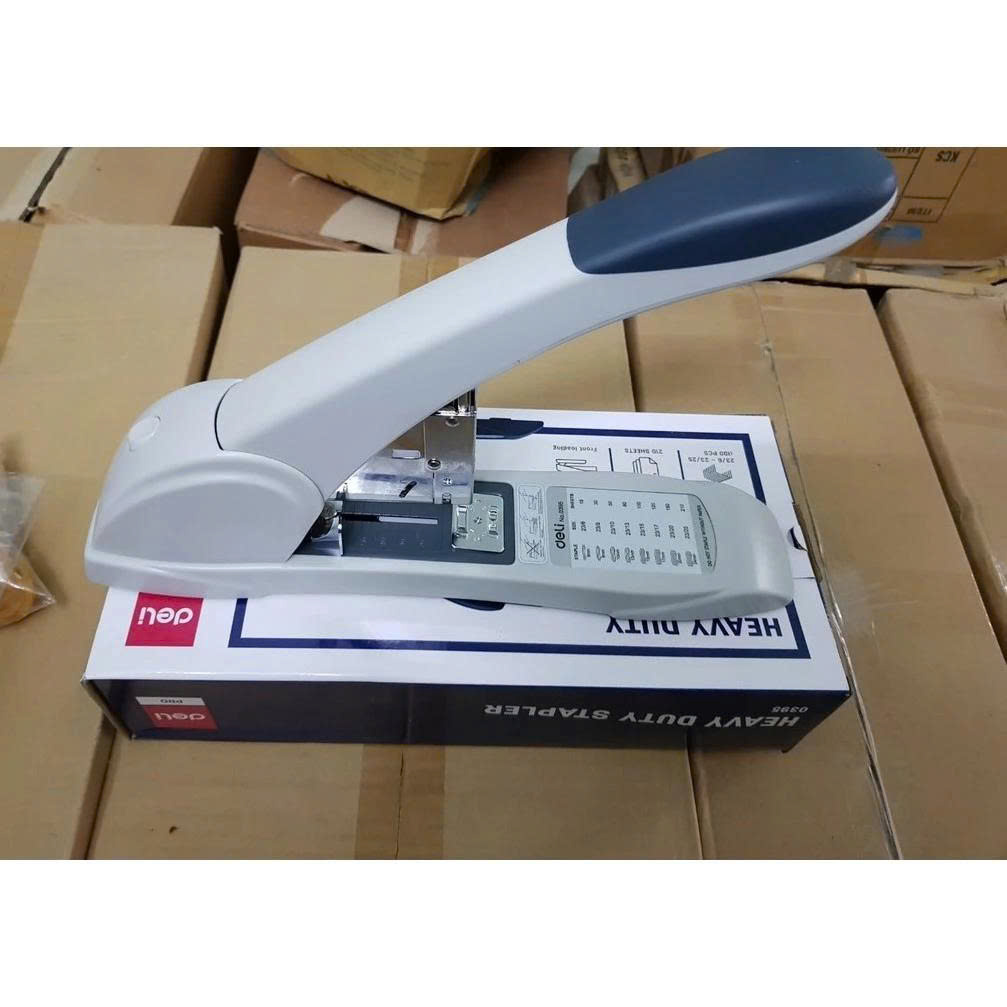 Máy bấm kim trợ lực Deli E0395 - Bấm 240 tờ - Ảnh 5