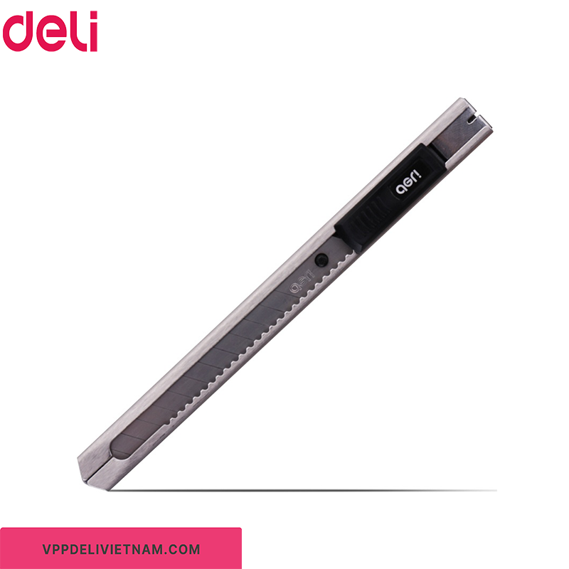 Dao rọc giấy nhỏ Deli 2058 thân inox – Lưỡi dao 9mm - Ảnh 2