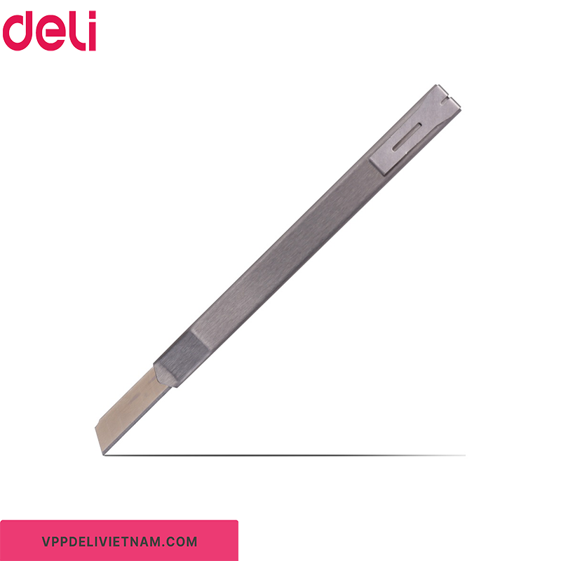 Dao rọc giấy nhỏ Deli 2058 thân inox – Lưỡi dao 9mm - Ảnh 5