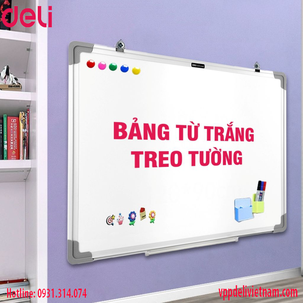 Bảng từ trắng Deli EV29-VN 800×600 mm