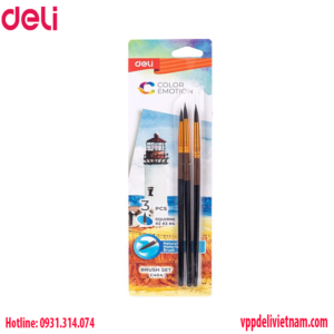 Bộ combo cọ mỹ thuật Deli EC404 – Lông sóc