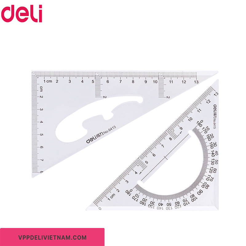 Bộ thước Eke 13cm Deli 6415 - Ảnh 4