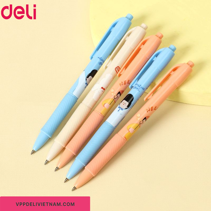 Bút bi bấm Deli EQ60T – Đầu 0.7mm - Ảnh 4