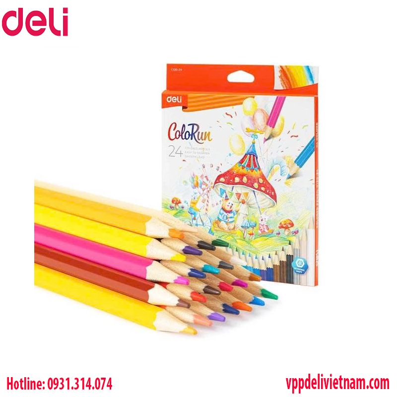 Bút chì màu Deli EC134 thân tam giác - Ảnh 3