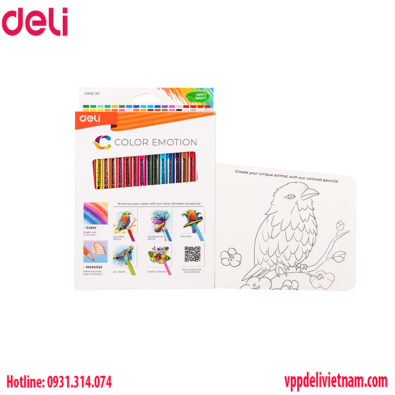 Bút chì màu 36 màu Deli-EC00230 - Ảnh 2