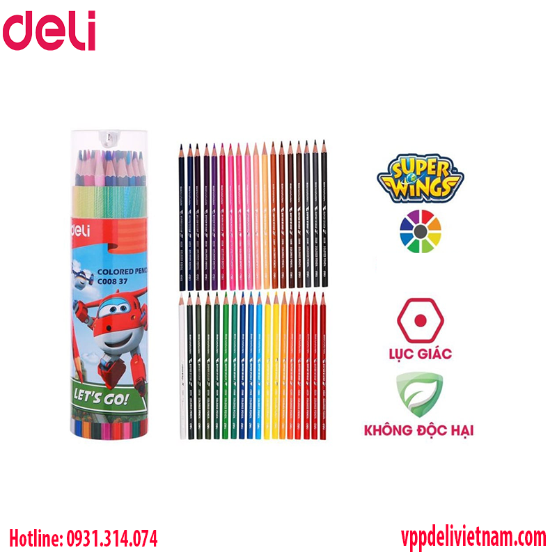 Chì màu Deli EC00837 – 36 màu