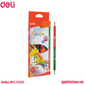 Bút chì hai màu Deli EC00520 - 2 đầu
