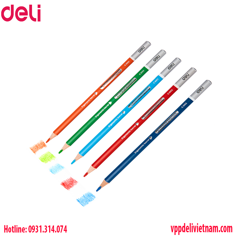 Bút chì màu 36 màu Deli-EC00235 hộp sắt - Ảnh 2