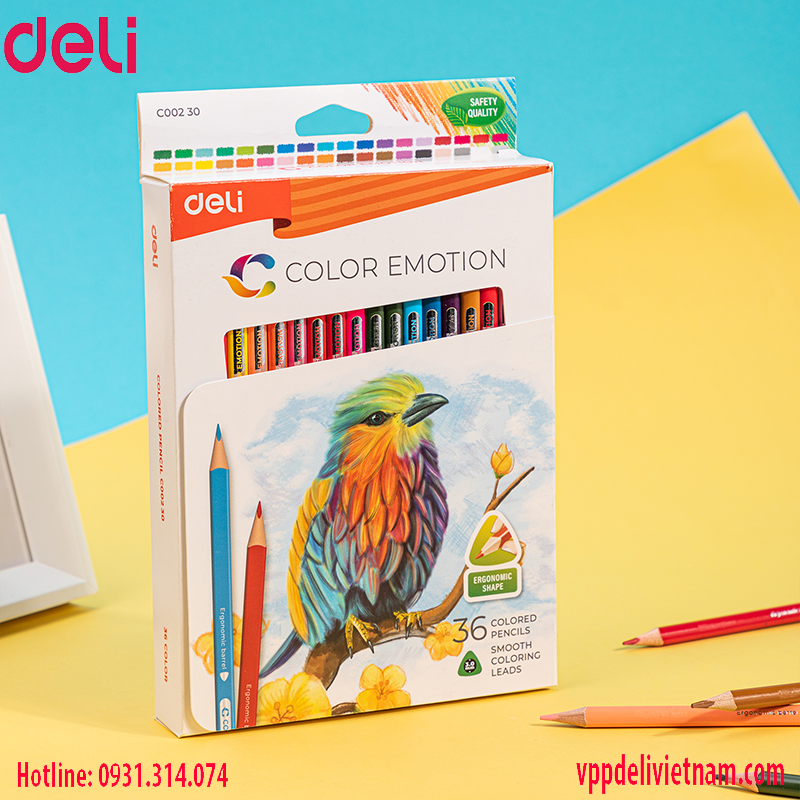 Bút chì màu 36 màu Deli-EC00230 - Ảnh 5