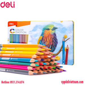 Bút chì màu 36 màu Deli-EC00235 hộp sắt