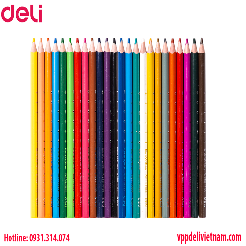 Bút chì màu 24 màu Deli EC112 – 24 - Ảnh 4