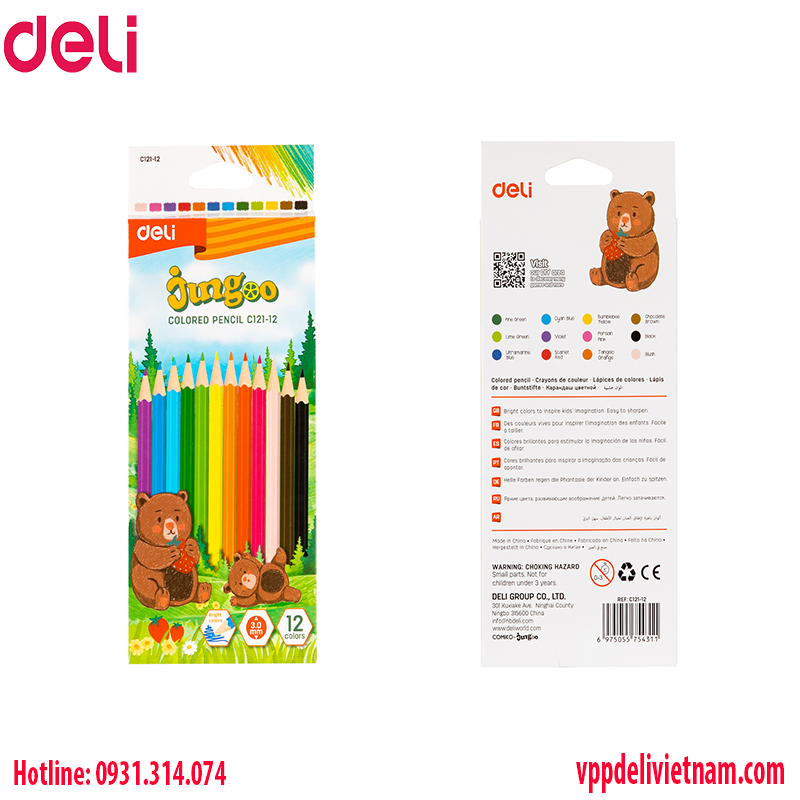 Bút chì màu Deli EC121 – 12 màu (12 cây/hộp) - Ảnh 5