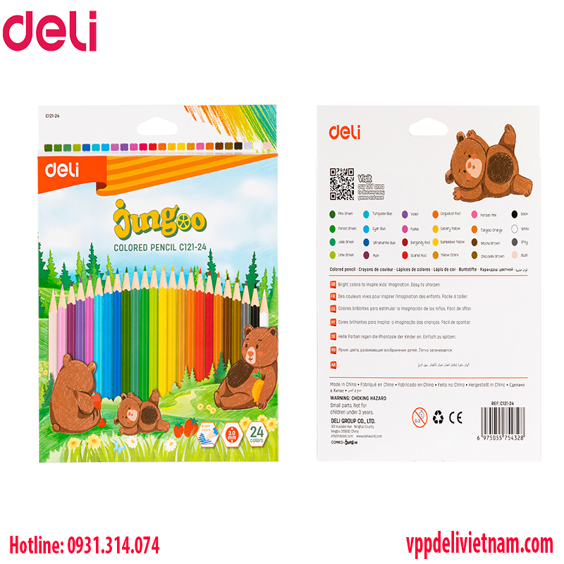 Bút chì màu Deli EC121 – 24 màu (24 cây/hộp) - Ảnh 5