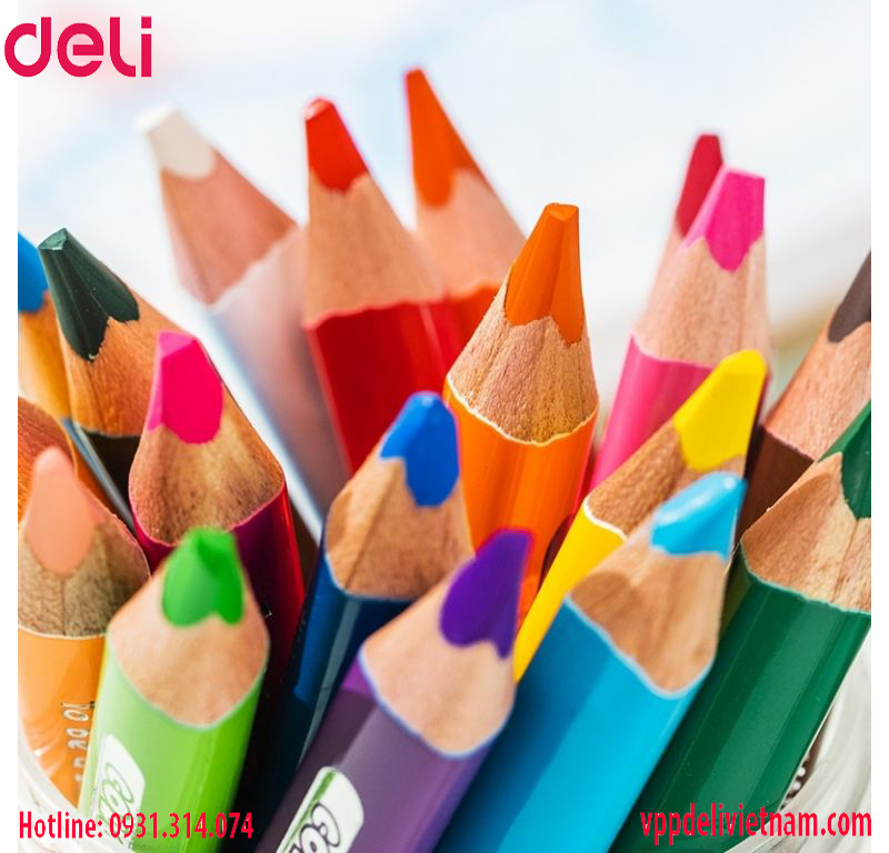 Bút chì màu Deli EC134 thân tam giác - Ảnh 2