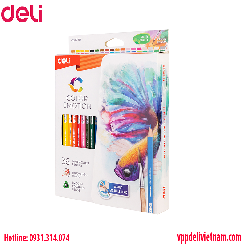 Bút chì màu nước 36 màu Deli-EC00730 - Ảnh 2