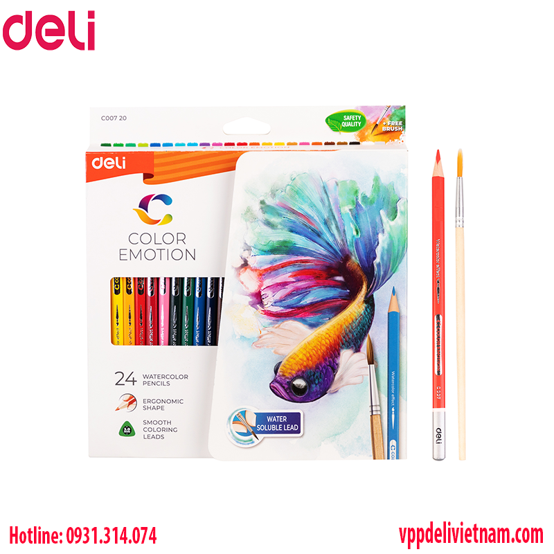 Bút chì màu nước Deli-EC00720 - 24 màu